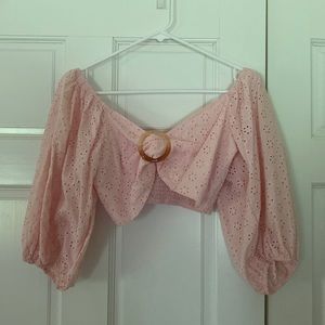 Pink Floral Design Top